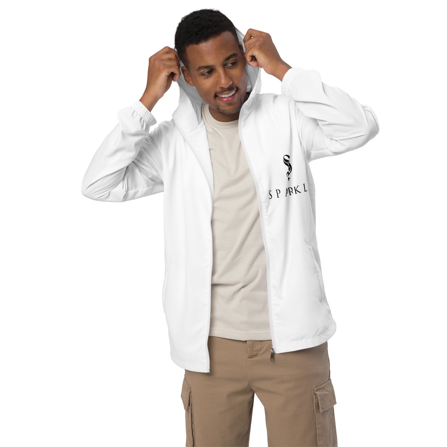 Men: Sparkle Brand Logo Monogrammed Windbreaker