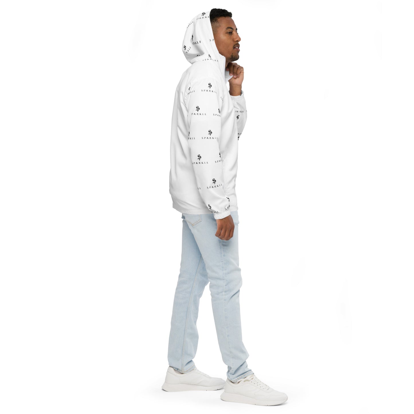Men: Sparkle Brand Logo Monogrammed Windbreaker