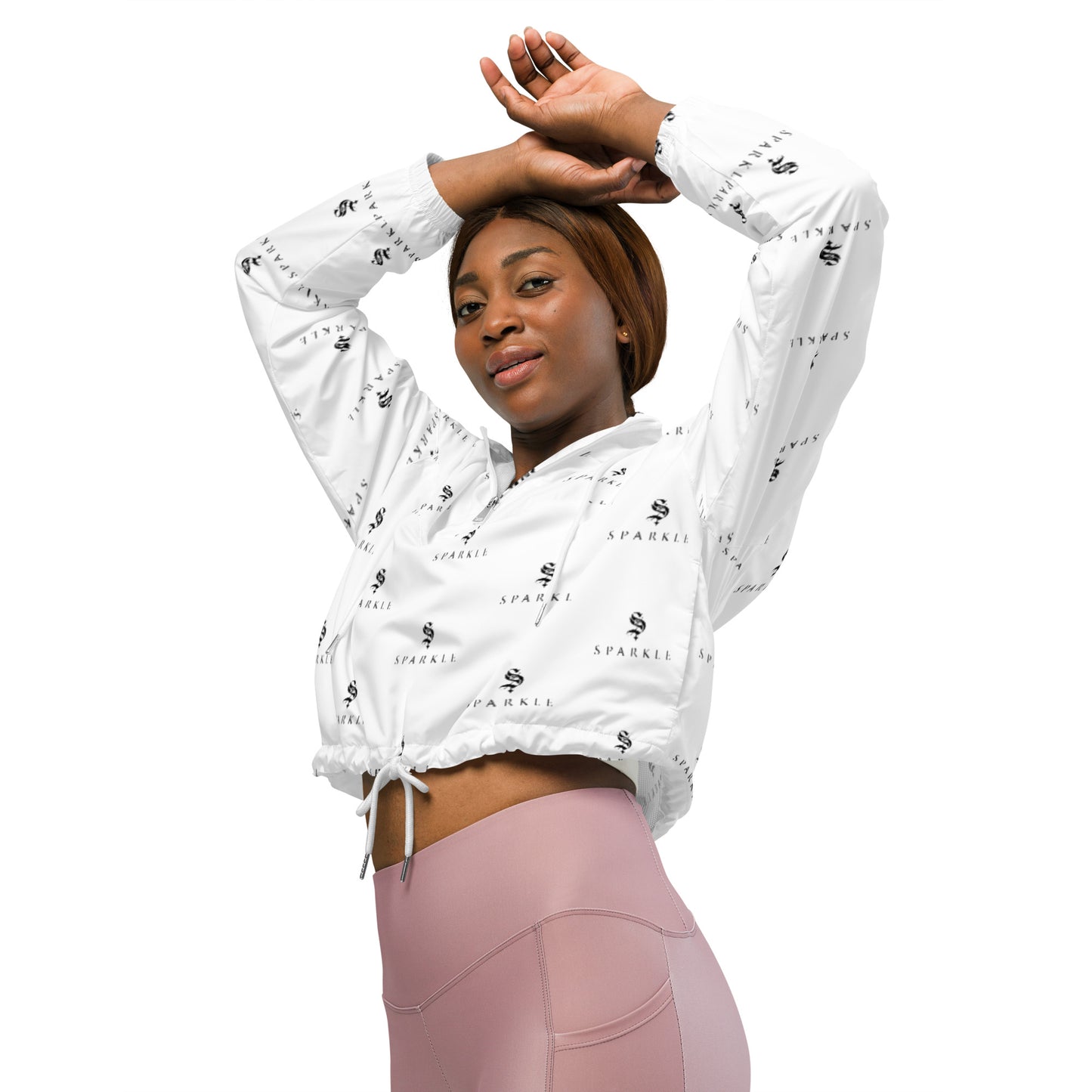 Sparkle 'S-Mic' Logo Cropped Windbreaker