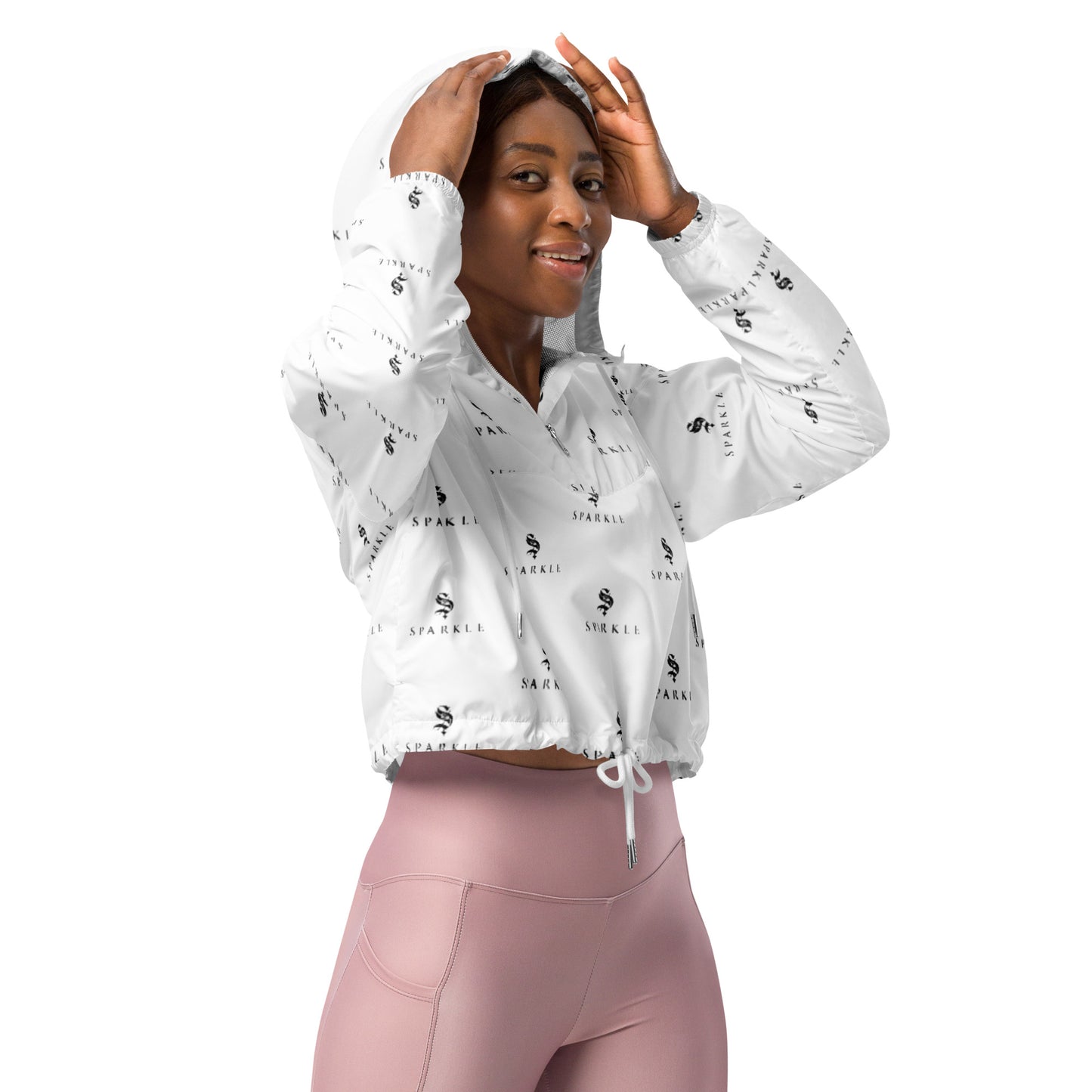 Sparkle 'S-Mic' Logo Cropped Windbreaker