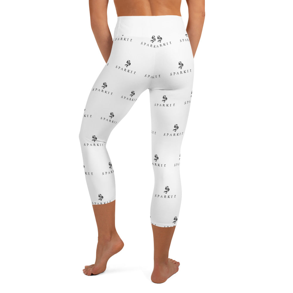 Sparkle Logo Yoga Capri Leggings