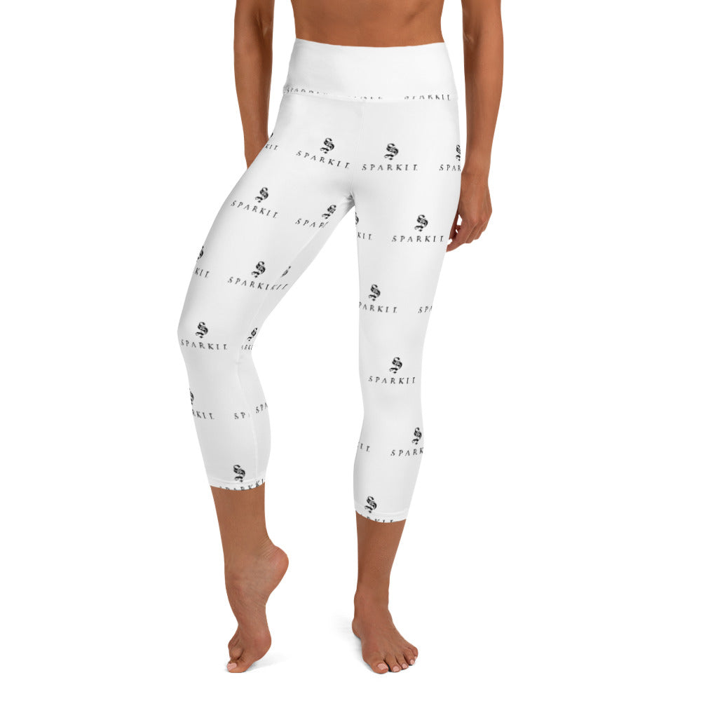 Sparkle Logo Yoga Capri Leggings