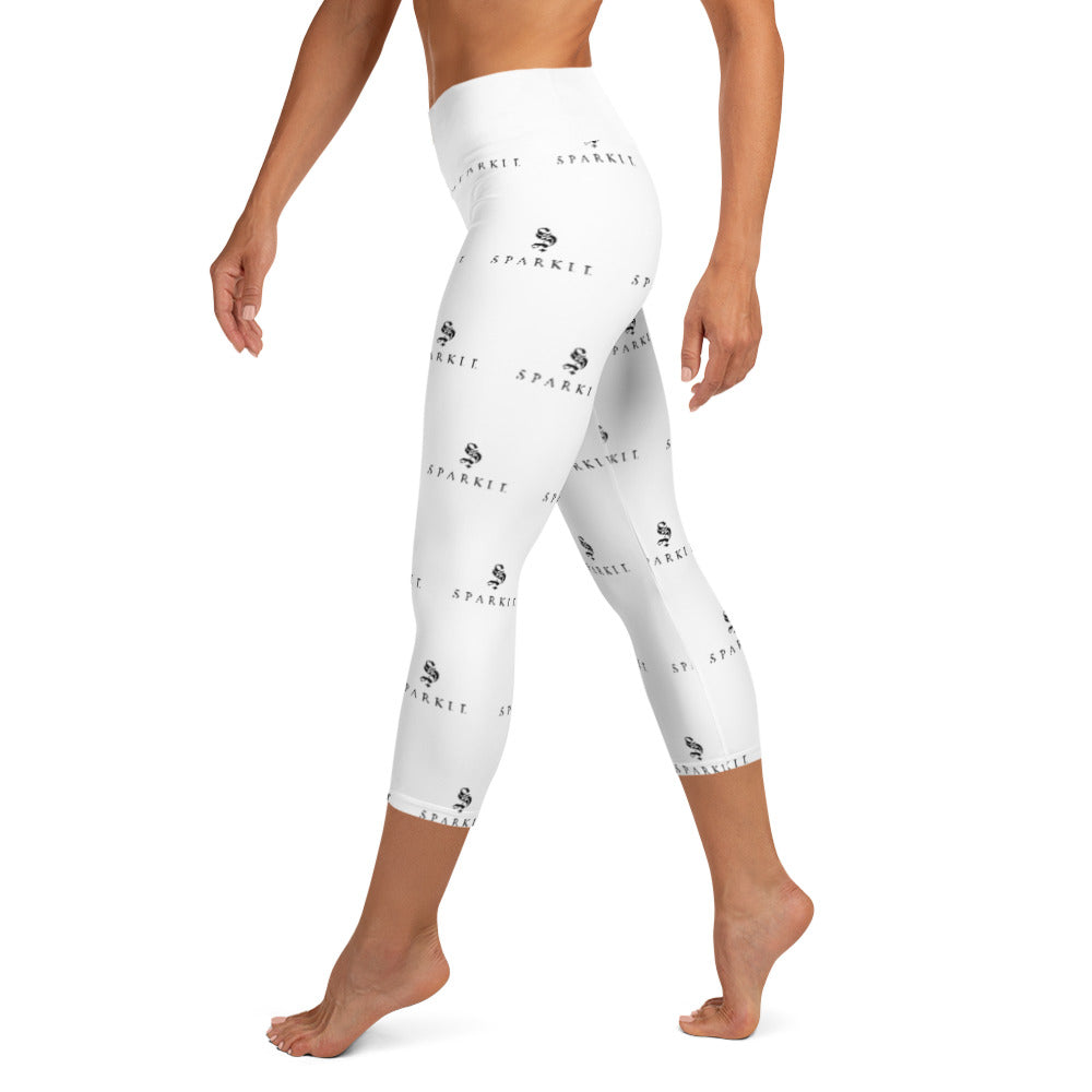 Sparkle Logo Yoga Capri Leggings