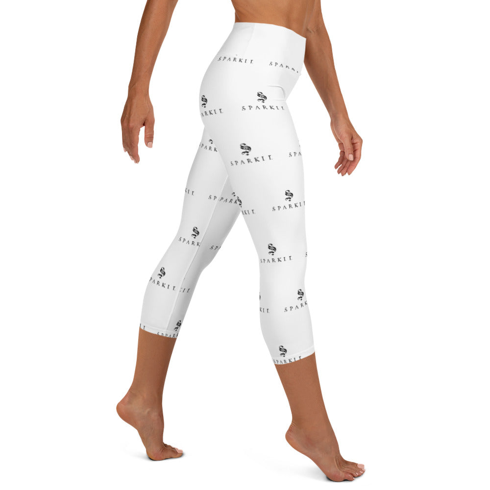 Sparkle Logo Yoga Capri Leggings