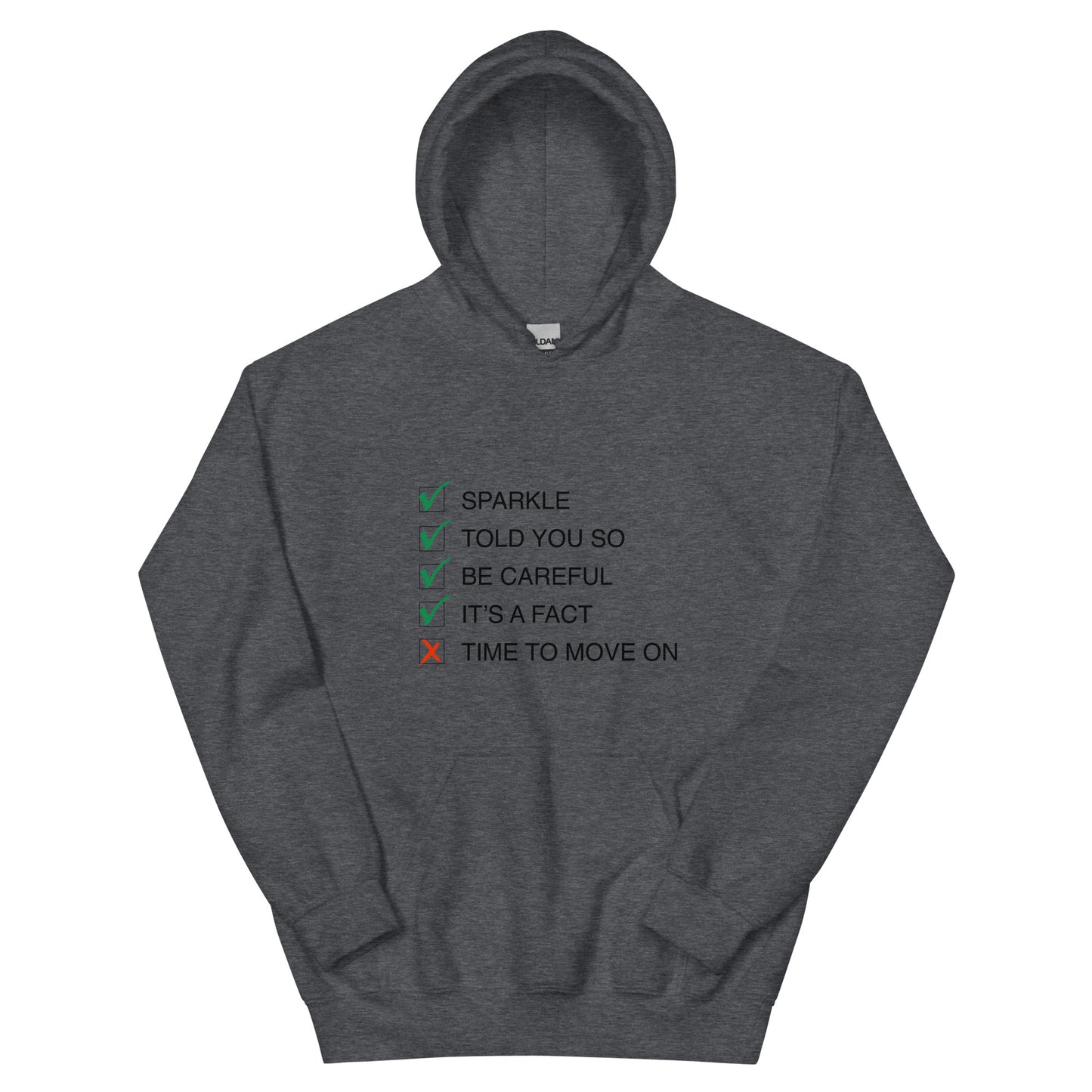 Unisex: Sparkle 'Song-Titles' Message Hoodie