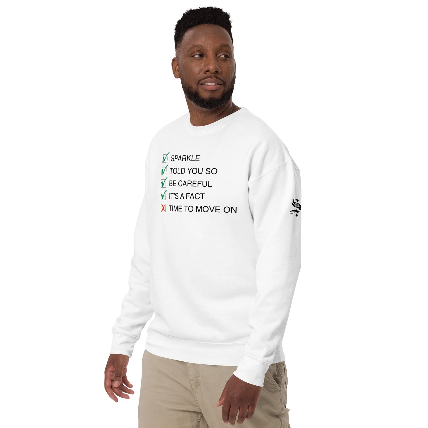 Sparkle: 'Song-Titles' Message Unisex Premium Sweatshirt
