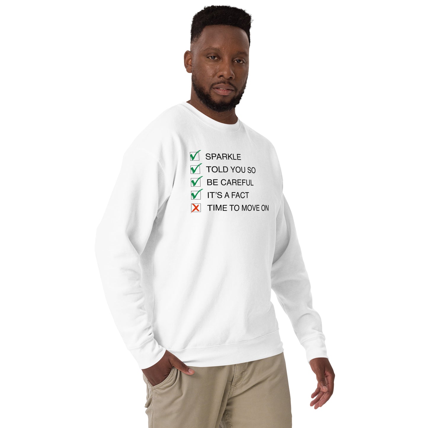 Sparkle: 'Song-Titles' Message Unisex Premium Sweatshirt