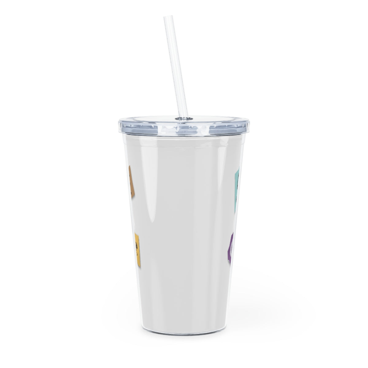 Sparkle Obstacle Course Plastic Tumbler with Straw