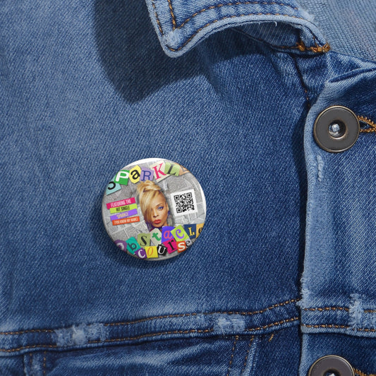 Sparkle Obstacle Course Artwork Pin Button