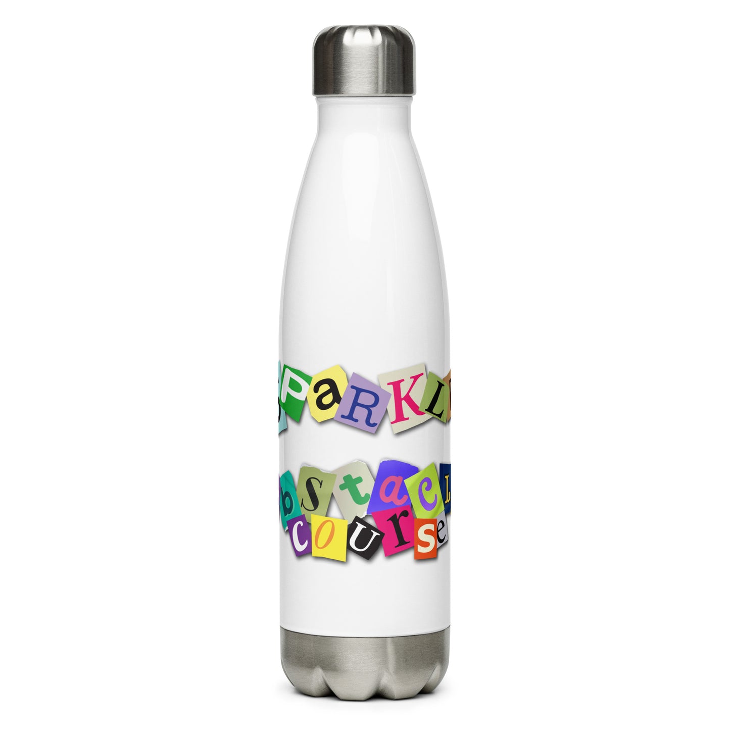 Sparkle: 'Obstacle Course' Stainless Steel Water Bottle