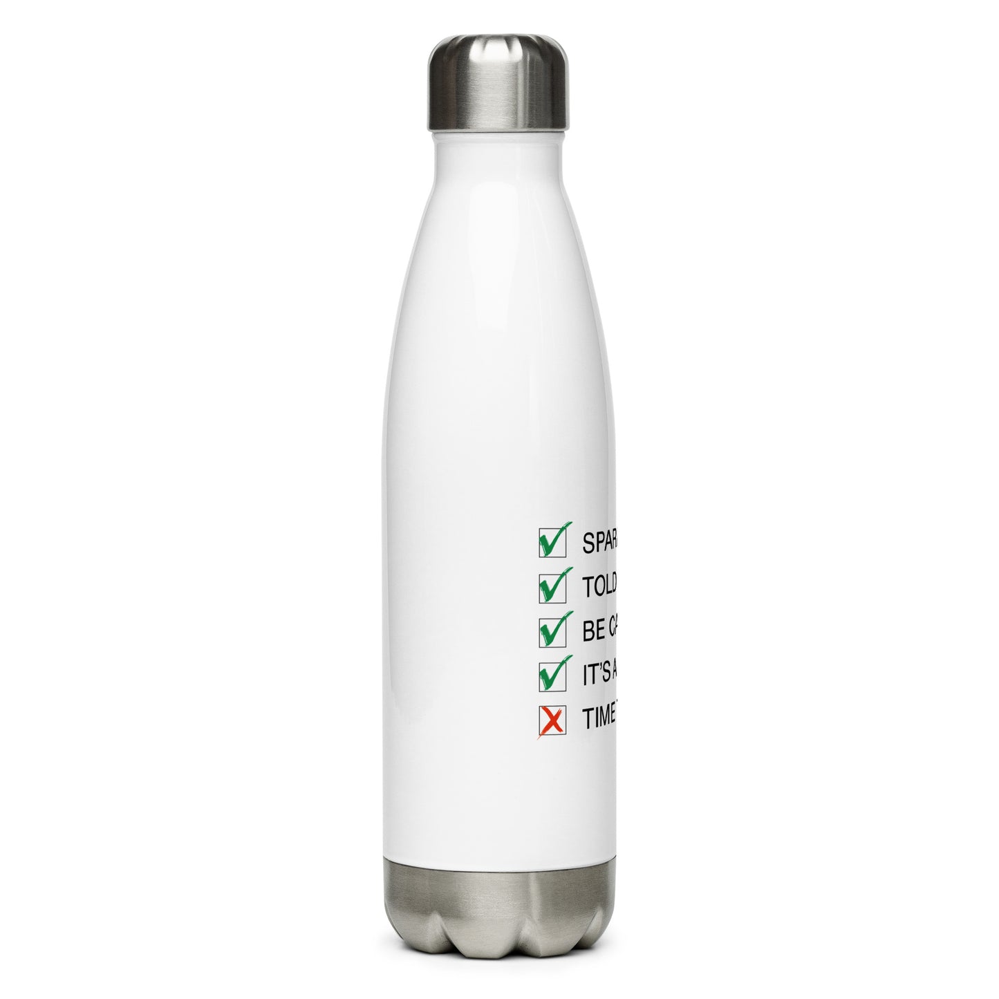 Sparkle: 'Song Titles' Message Stainless Steel Water Bottle
