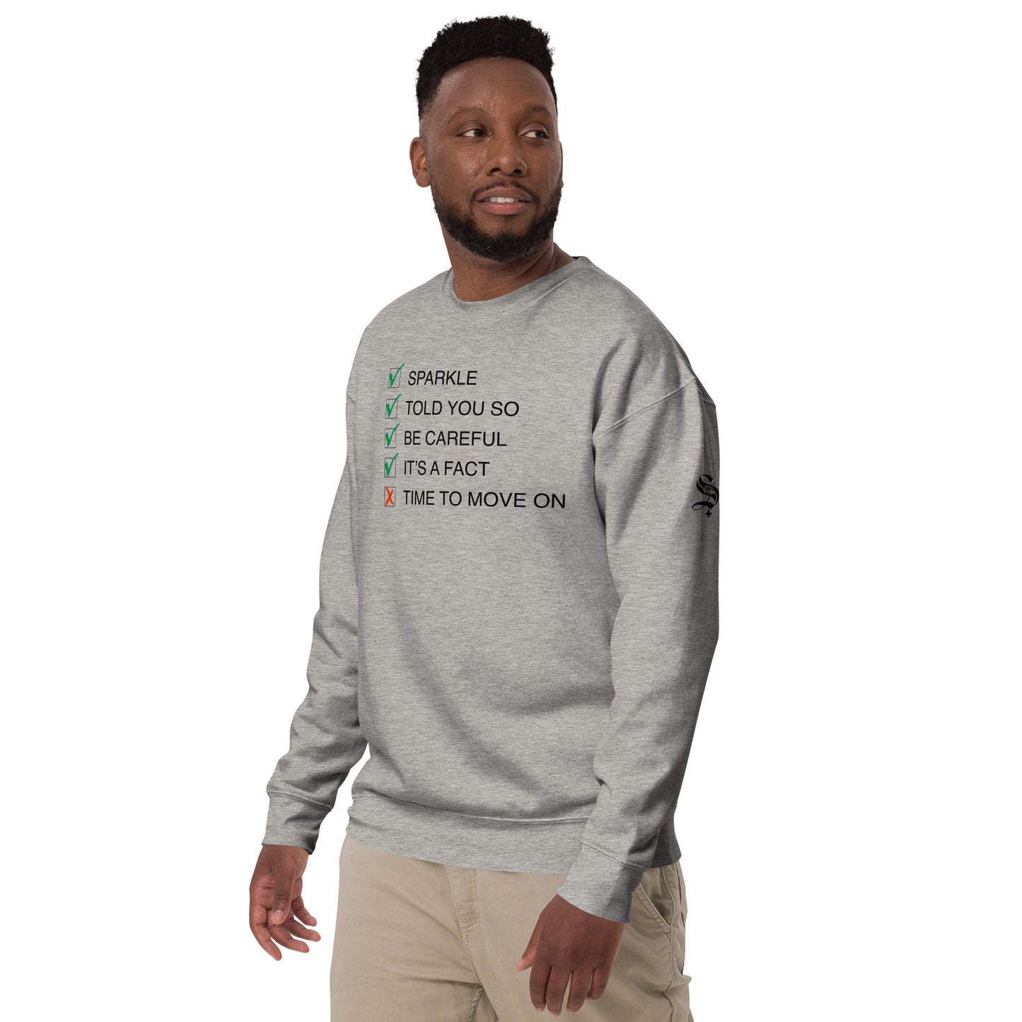 Sparkle: 'Song-Titles' Message Unisex Premium Sweatshirt